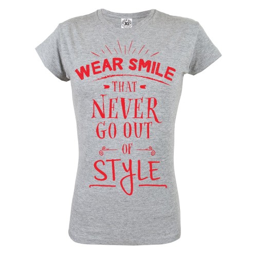 DAMSKA KOSZULKA WEAR SMILE THAT NEVER GO OUT OF STYLE 1