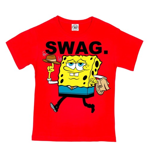 DZIECIĘCA KOSZULKA Z NADRUKIEM SPONGEBOB KANCIASTOPORTY ELEGANCKI SWAG 1