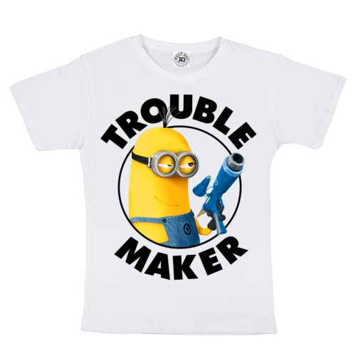 DZIECIĘCA KOSZULKA Z NADRUKIEM MINIONKI KEVIN TROUBLE MAKER
