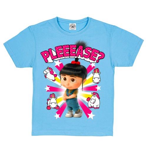 DZIECIĘCA KOSZULKA Z NADRUKIEM MINIONKI AGNES I JEDNOROŻCE PLEEEASE? 1