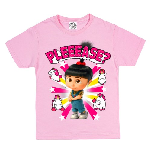 DZIECIĘCA KOSZULKA Z NADRUKIEM MINIONKI AGNES I JEDNOROŻCE PLEEEASE? 1