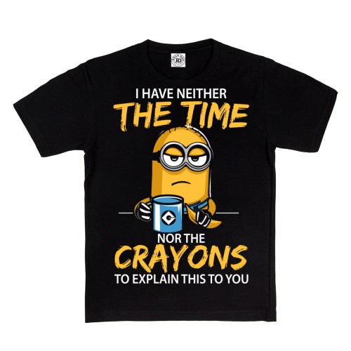 DZIECIĘCA KOSZULKA Z NADRUKIEM MINIONKI I HAVE NEITHER THE TIME NOR THE CRAYONS TO EXPLAIN THIS TO YOU