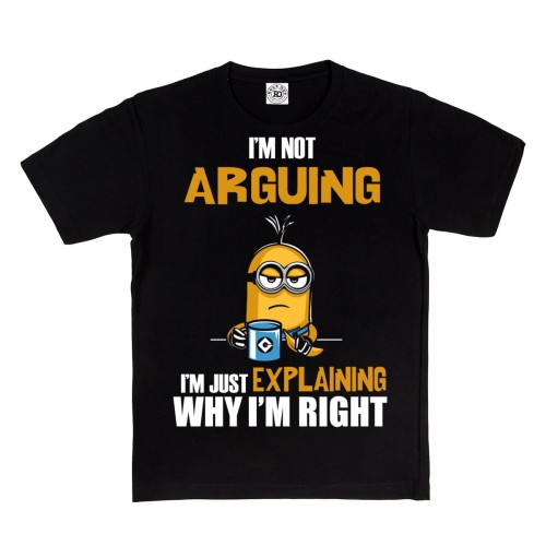DZIECIĘCA KOSZULKA Z NADRUKIEM MINIONKI I'M NOT ARGUING, I'M JUST EXPLAINING WHY I'M RIGHT 1