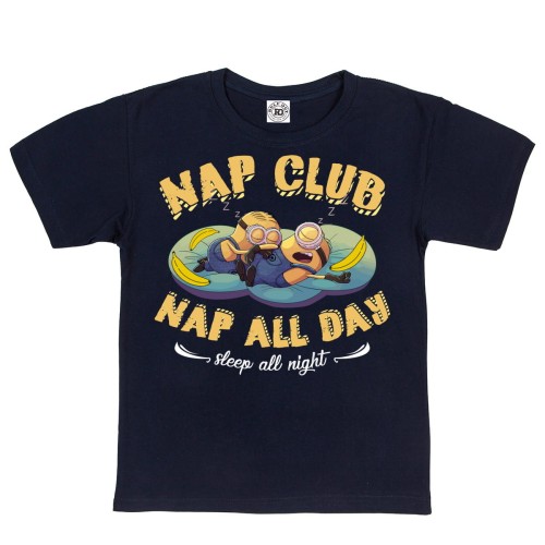 DZIECIĘCA KOSZULKA Z NADRUKIEM MINIONKI DRZEMKA NAP CLUB 1