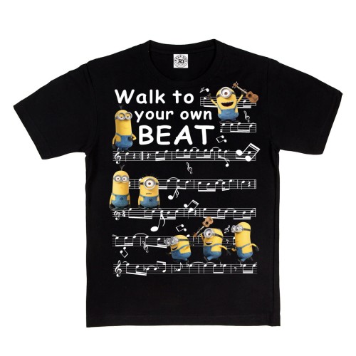 DZIECIĘCA KOSZULKA Z NADRUKIEM MINIONKI WALK TO YOUR OWN BEAT 1