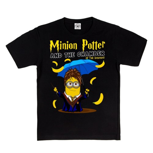 DZIECIĘCA KOSZULKA Z NADRUKIEM MINIONKI MINION POTTER AND THE CHAMBER OF BANANAS 1