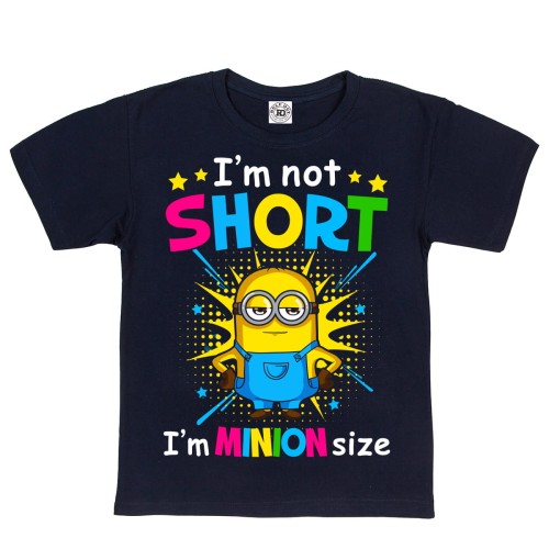 DZIECIĘCA KOSZULKA Z NADRUKIEM MINIONKI I'M NOT SHORT I'M MINION SIZE