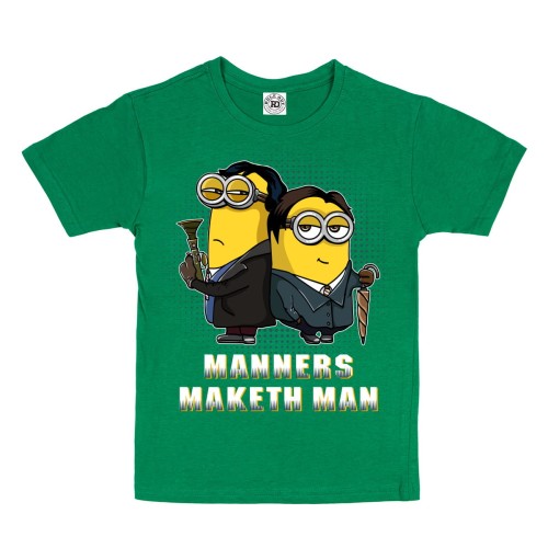 DZIECIĘCA KOSZULKA Z NADRUKIEM MINIONKI MANNERS MAKETH MAN