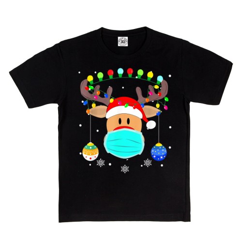 DZIECIĘCA KOSZULKA ŚWIĄTECZNA RENIFER W MASECZCE LAMPKI 1