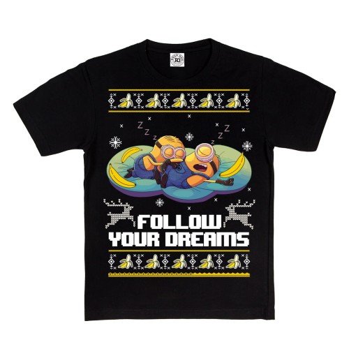 DZIECIĘCA KOSZULKA Z NADRUKIEM MINIONKI FOLLOW YOUR DREAMS 1