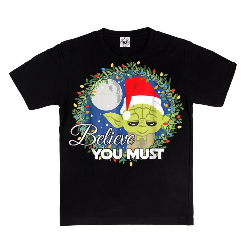 DZIECIĘCA KOSZULKA ŚWIĄTECZNA MISTRZ YODA GWIEZNE WOJNY BELIEVE YOU MUST 1