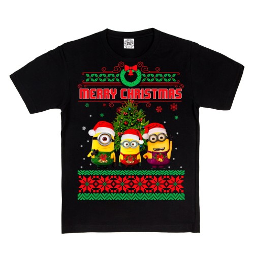DZIECIĘCA KOSZULKA ŚWIĄTECZNA BAJKA MINIONKI MERRY CHRISTMAS 1