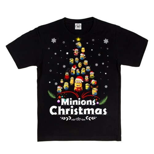 DZIECIĘCA KOSZULKA ŚWIĄTECZNA BAJKA MINIONKI MINIONS CHRISTMAS