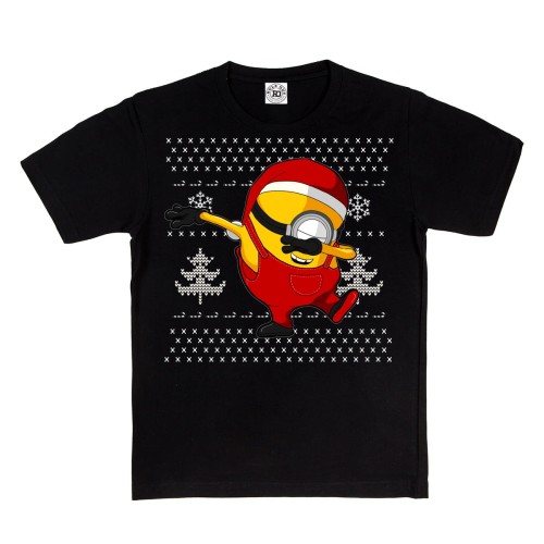 DZIECIĘCA KOSZULKA ŚWIĄTECZNA BAJKA MINIONKI STUART DABBING