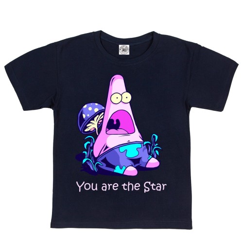 DZIECIĘCA KOSZULKA Z NADRUKIEM SPONGEBOB KANCIASTOPORTY YOU ARE THE STAR