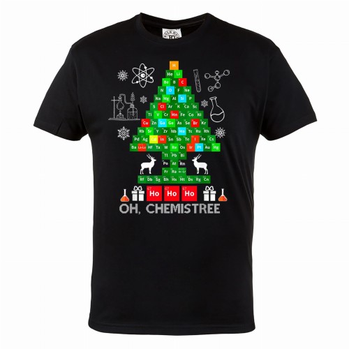MĘSKA KOSZULKA ŚWIĄTECZNA Z NADRUKIEM CHOINKA OH, CHEMISTREE