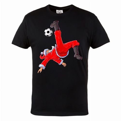 MĘSKA KOSZULKA ŚWIĄTECZNA Z NADRUKIEM ŚWIĘTY MIKOŁAJ PIŁKARZ PIŁKA NOŻNA