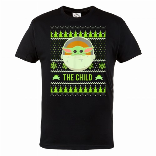 MĘSKA KOSZULKA ŚWIĄTECZNA Z NADRUKIEM MAŁY YODA STAR WARS GWIEZDNE WONY