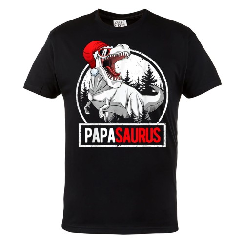 MĘSKA KOSZULKA ŚWIĄTECZNA Z NADRUKIEM DINOZAUR PAPASAURUS 1