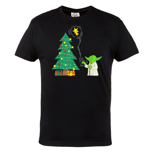 MĘSKA KOSZULKA ŚWIĄTECZNA Z NADRUKIEM MISTRZ YODA STAR WARS