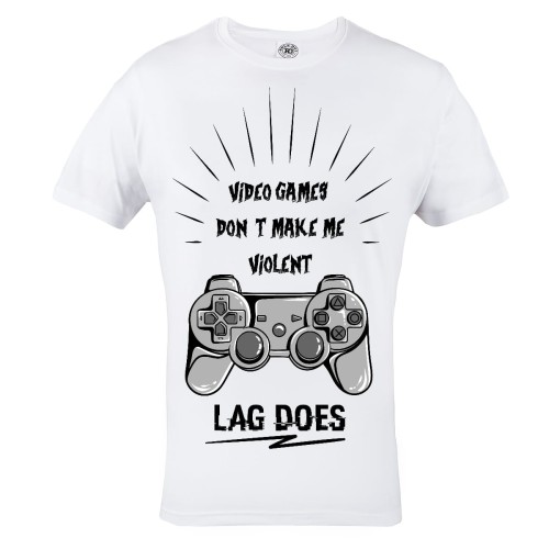 KOSZULKA VIDEO GAMES DON'T MAKE ME VIOLENT LAG DOES 3
