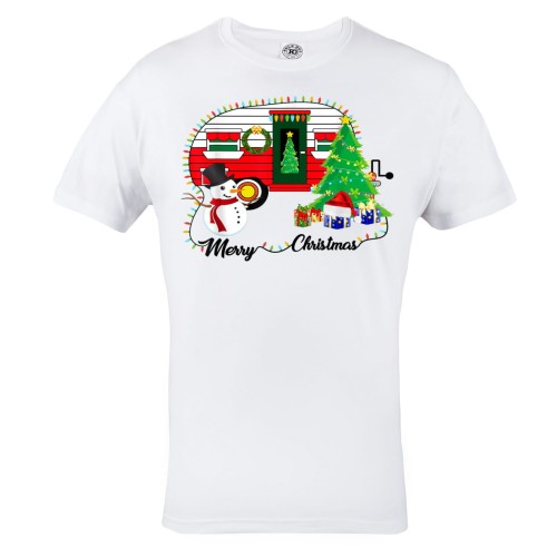 MĘSKA KOSZULKA ŚWIĄTECZNA Z NADRUKIEM ŚWIĘTA ZIMA MERRY CHRISTMAS