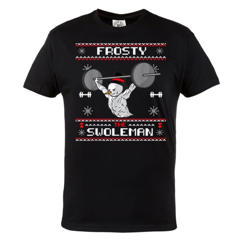 MĘSKA KOSZULKA ŚWIĄTECZNA Z NADRUKIEM BAŁWANEK FROSTY THE SWOLEMAN 1