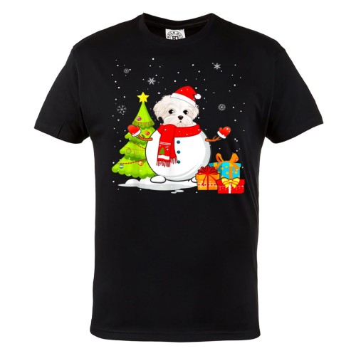 MĘSKA KOSZULKA ŚWIĄTECZNA Z NADRUKIEM PIESEK ŚWIĘTA PREZENTY 1