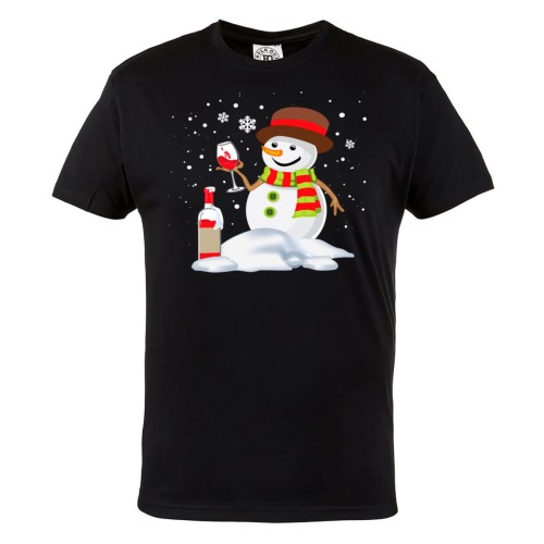 MĘSKA KOSZULKA ŚWIĄTECZNA Z NADRUKIEM BAŁAWANEK Z WINEM 1