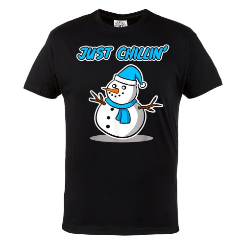 MĘSKA KOSZULKA ŚWIĄTECZNA Z NADRUKIEM BAŁAWANEK JUST CHILLIN' 1