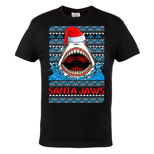 KOSZULKA ŚWIĄTECZNA REKIN ŚWIĄTECZNY SANTA JAWS 1