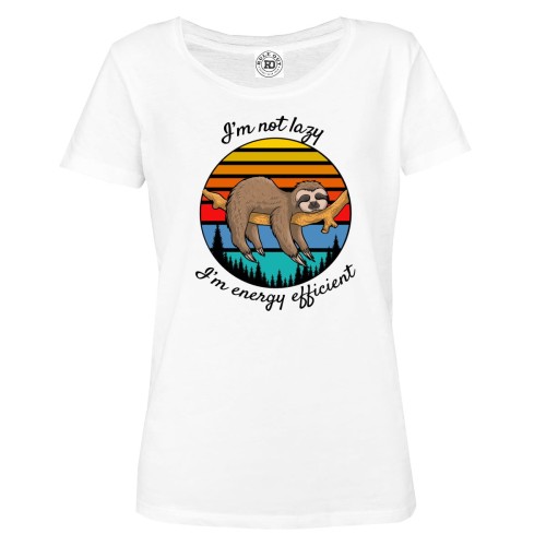 DAMSKA KOSZULKA NA DZIEŃ KOBIET LENIWIEC I'M NOT LAZY I'M ENERGY EFFICIENT 1