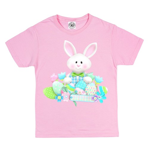 DZIECIĘCA KOSZULKA ŚWIĄTECZNA WIELKANOC KRÓLICZEK ZAJĄCZEK Z PISANKAMI EASTER108 1