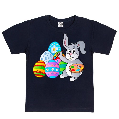 DZIECIĘCA KOSZULKA ŚWIĄTECZNA WIELKANOC KRÓLICZEK ZAJĄCZEK MALUJĄCY PISANKI EASTER118 1