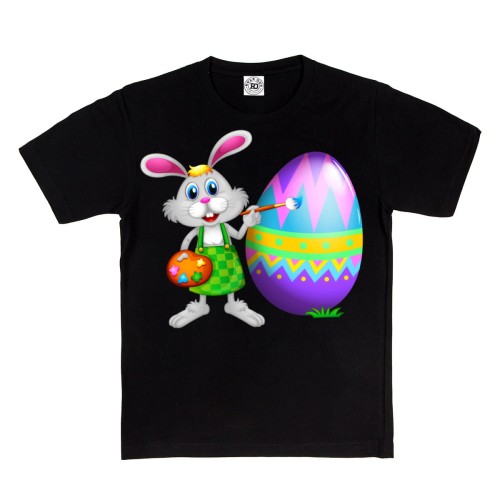 DZIECIĘCA KOSZULKA ŚWIĄTECZNA WIELKANOC EASTER ZAJĄCZEK MALUJĄCY PISANKĘ 2