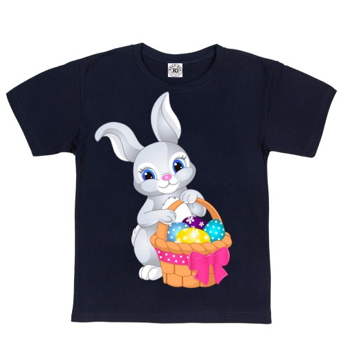 DZIECIĘCA KOSZULKA ŚWIĄTECZNA WIELKANOC EASTER KRÓLICZEK ZAJĄCZEK Z KOSZYCZKIEM WIELKANOCNYM EASTER126 1