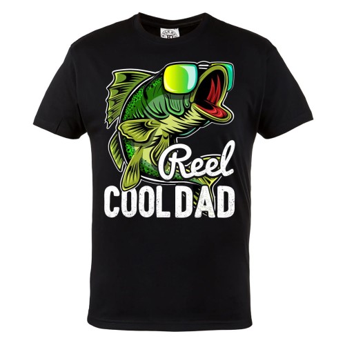 MĘSKA KOSZULKA NA RYBY WĘDKARSKA DLA WĘDKARZA REEL COOL DAD
