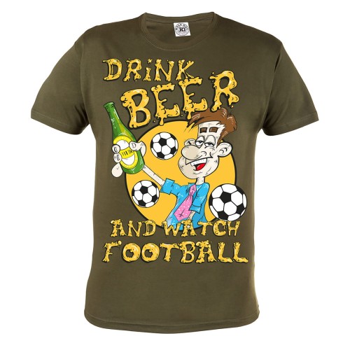 KOSZULKA ŚMIESZNE DRINK BEER AND WATCH FOOTBALL 4