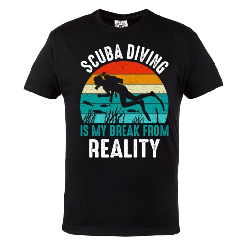 KOSZULKA MĘSKA DLA NURKA NURKOWANE SCUBA DIVING IS MY BREAK FROM REALITY 1