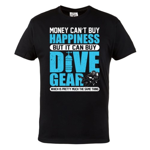 KOSZULKA MĘSKA DLA NURKA NURKOWANE SPRZĘT NURKA DIVING MONEY CAN'T BUY HAPPINESS 1