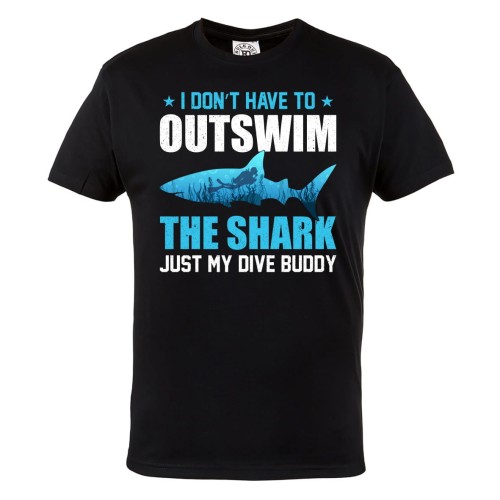 KOSZULKA MĘSKA DLA NURKA NURKOWANE REKIN DIVING THE SHARK JUST MY DIVE BUDDY