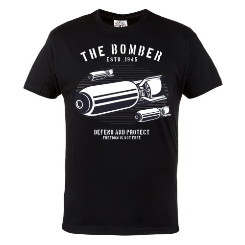 KOSZULKA WOJSKOWA SAMOLOT BOMBOWIEC THE BOMBER DEFEND AND PROTECT