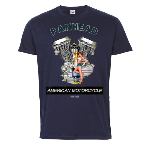 KOSZULKA MOTO MOTORYZACYJNA DLA MOTOCYKLISTY MOTOCYKL PANHEAD  AMERICAN MOTORCYCLE PIN-UP