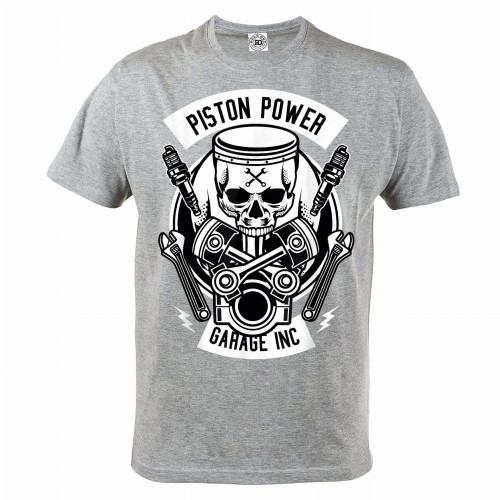 KOSZULKA MOTO MOTORYZACYJNA NA MOTOR CZACHA PISTON POWER GARAGE INC