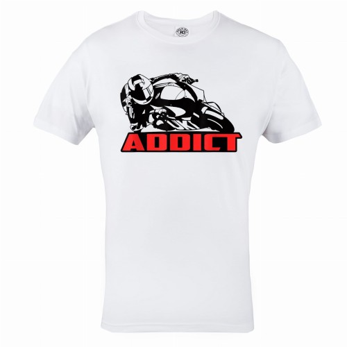 KOSZULKA MOTO MOTORYZACYJNA NA MOTOR MOTOCYKL ŚCIGACZ RACER ADDICT 1