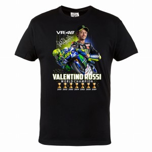 KOSZULKA MOTO MOTORYZACYJNA NA MOTOR MOTOCYKL ŚCIGACZ RACER VALENTINO ROSSI VR46 WORLD CHAMPION