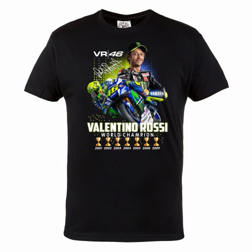 KOSZULKA MOTO MOTORYZACYJNA NA MOTOR MOTOCYKL ŚCIGACZ RACER VALENTINO ROSSI VR46 WORLD CHAMPION