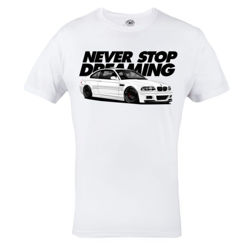 KOSZULKA MOTO MOTORYZACYJNA SAMOCHÓD BMW MPOWER AUTO SPORTOWE NEVER STOP DREAMING