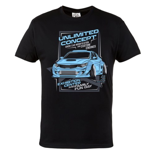 KOSZULKA MOTO MOTORYZACYJNA NIEBIESKIE SPORTOWE AUTO WYŚCIGI ULICZNE DRIFTING UNLIMITED CONCEPT 1