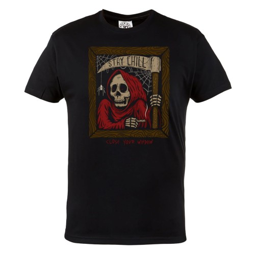 KOSZULKA MUZYCZNA PUNK ROCK HEAVY METAL CZACHA KOSTUCHA STAY CHILL 1